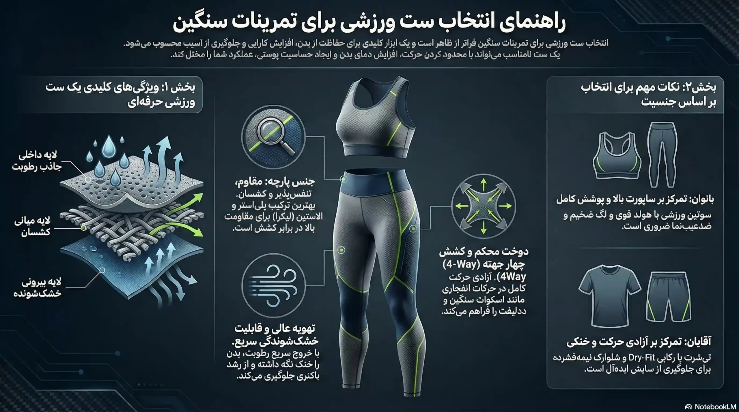 انتخاب ست ورزشی مناسب تمرینات سنگین